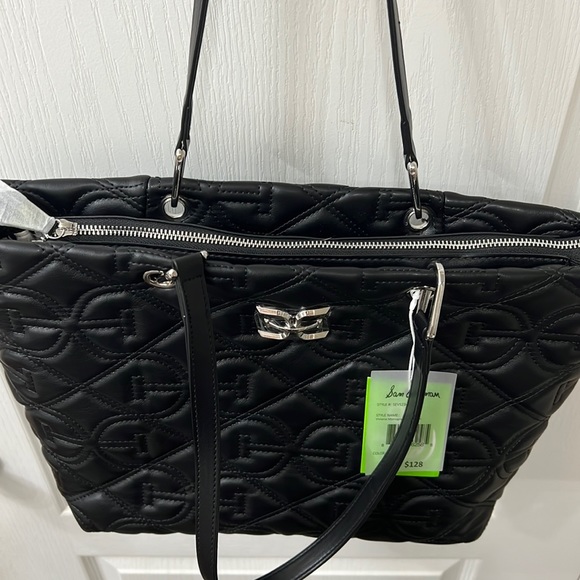 NWT Sam Edelman Black Viviana Monogram Quilt Tote BRAND NEW - Picture 10 of 14